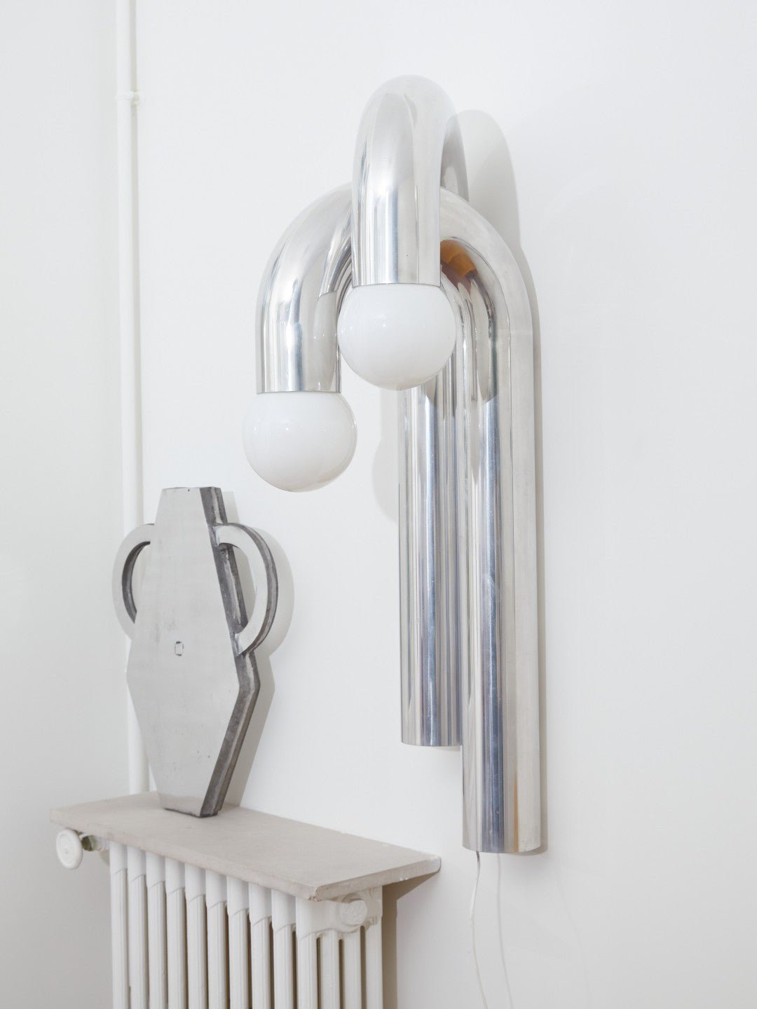 Applique Potence double - Chrome - Axel Chay - Design Contemporain - Maison Caldeira