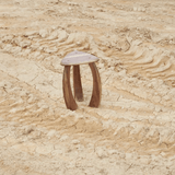 Arc de Stool '52 – Table d’Appoint Sculpturale en Noyer Massif - Maison Caldeira