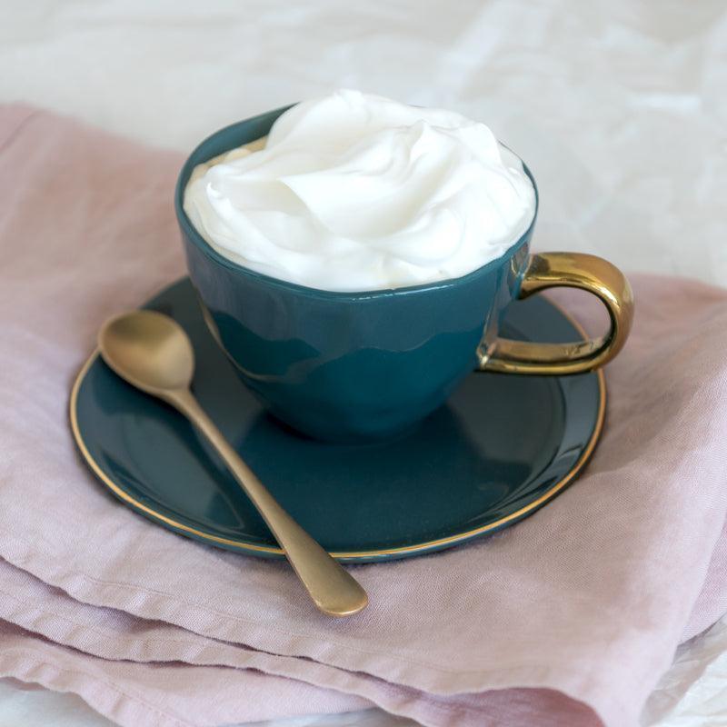 Assiette Bonjour Ø17 cm - Bleu Vert (lot de 4) - Caldeira