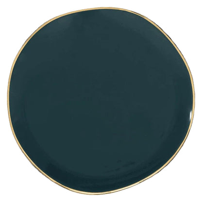 Assiette Bonjour Ø17 cm - Bleu Vert (lot de 4) - Caldeira