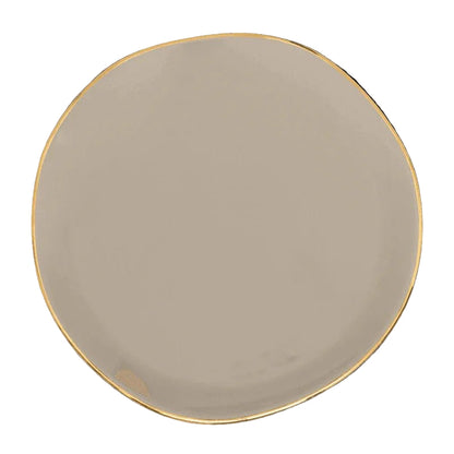 Assiette Bonjour Ø17 cm - Gris Matin (lot de 4) - Caldeira