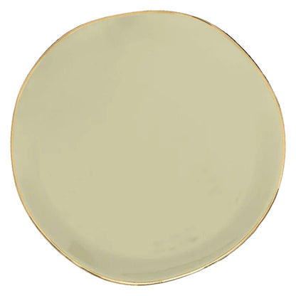Assiette Bonjour Ø17 cm - Vert pâle (lot de 4) - Caldeira