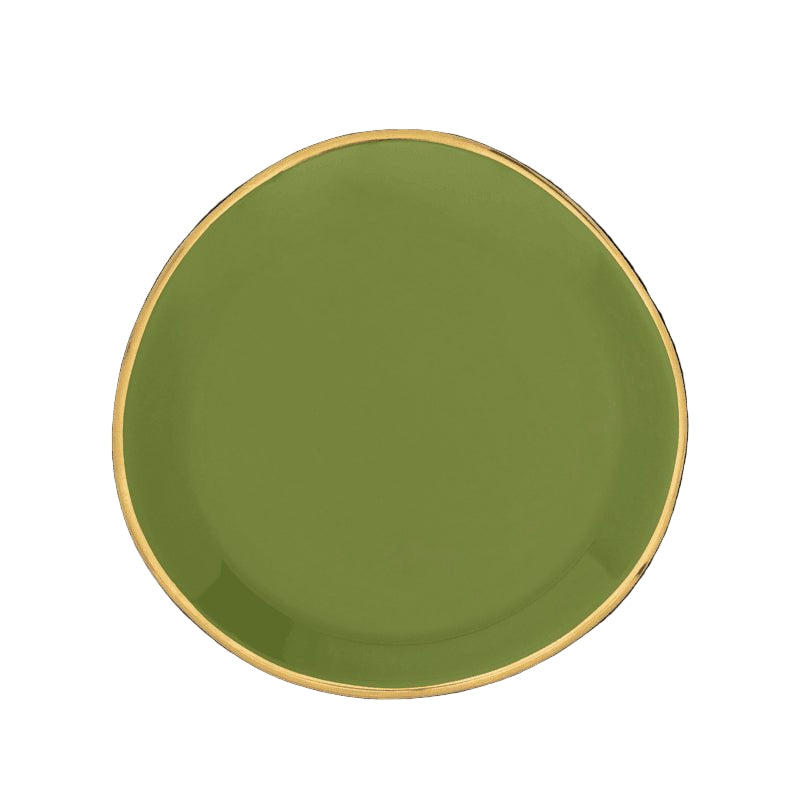 Assiette Bonjour Ø9 cm - Branche de sapin Ever Green (lot de 4) - Caldeira