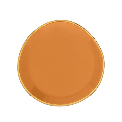 Assiette Bonjour Ø9 cm - Caramel (lot de 4) - Caldeira