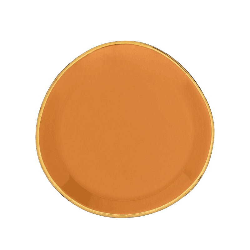 Assiette Bonjour Ø9 cm - Caramel (lot de 4) - Caldeira
