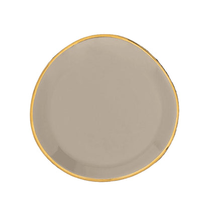 Assiette Bonjour Ø9 cm - Gris Matin (lot de 4) - Caldeira