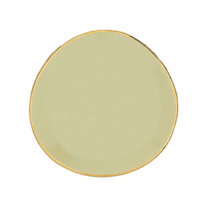 Assiette Bonjour Ø9 cm - Vert pâle (lot de 4) - Caldeira