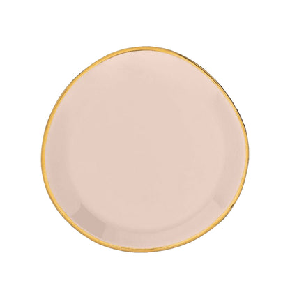 Assiette Bonjour Ø9 cm - Vieux Rose (lot de 4) - Caldeira