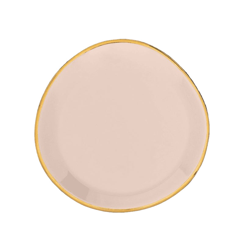 Assiette Bonjour Ø9 cm - Vieux Rose (lot de 4) - Caldeira
