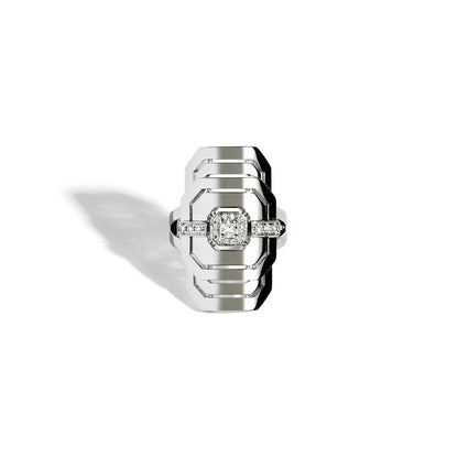 Bague My Way - Semi Pavée & Argent - Statement - Design Contemporain - Maison Caldeira