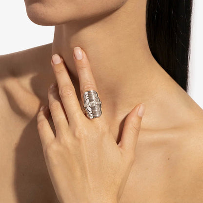 Bague My Way - Semi Pavée & Argent - Statement - Design Contemporain - Maison Caldeira