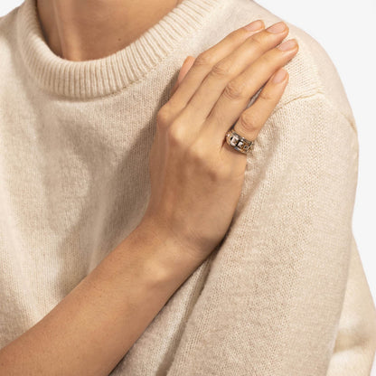 Bague Rockaway Spinner - Argent - Statement - Design Contemporain - Maison Caldeira