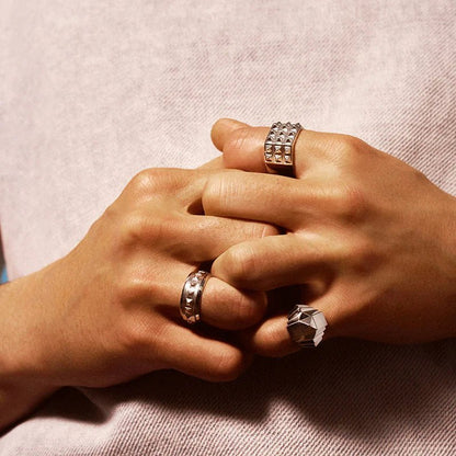 Bague Rockaway Spinner - Argent - Statement - Design Contemporain - Maison Caldeira