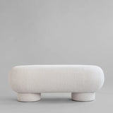 Banc Big Foot en bouclette - Blanc - Maison Caldeira