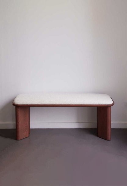 Banc Lazare - Frêne Finition Noyer - Maison Caldeira