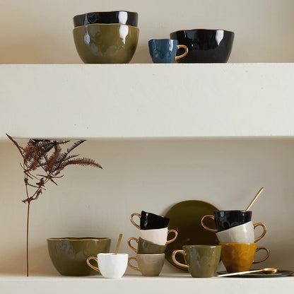 Bol Bonjour Ø14 cm - Vert Sapin (lot de 4) - Caldeira