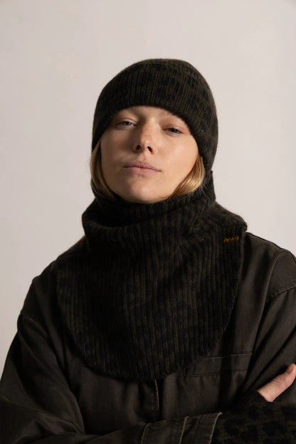 Bonnet Leopard kaki cachemire - Koon - Caldeira