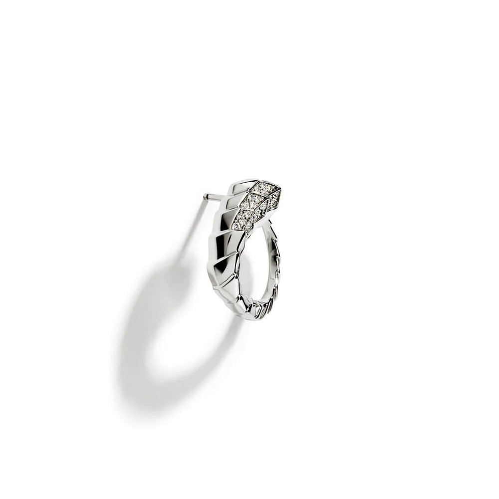 Boucle d’oreille Stairway - Diamants & Argent - Statement - Design Contemporain - Maison Caldeira