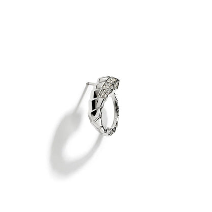 Boucle d’oreille Stairway - Diamants & Argent - Statement - Design Contemporain - Maison Caldeira