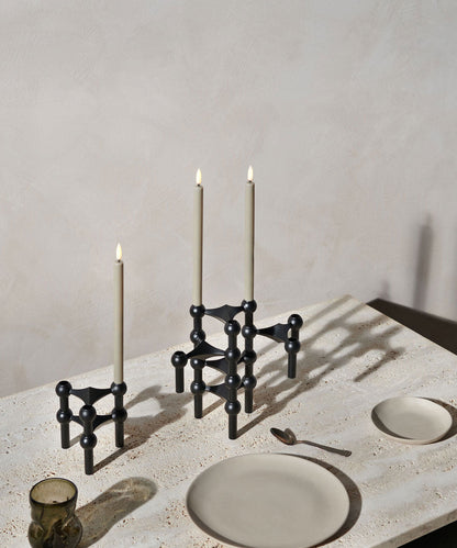 Bougeoir - Noir mat - Stoff nagel - Design Contemporain - Maison Caldeira