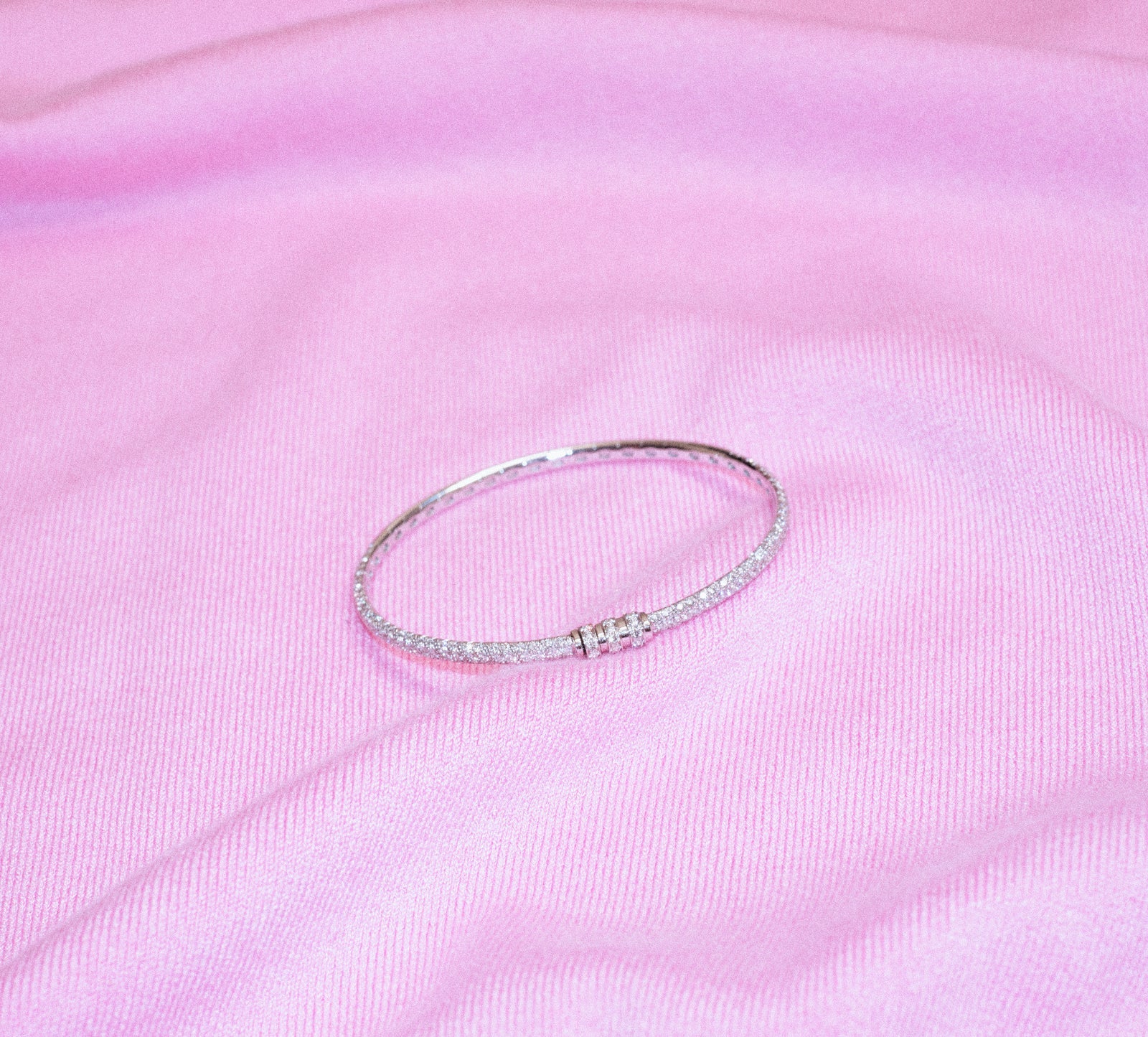 Bracelet Reptile - Diamants & Or blanc - Statement - Design Contemporain - Maison Caldeira