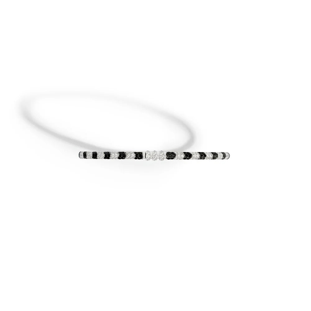 Bracelet Reptile - Diamants & Or blanc - Statement - Design Contemporain - Maison Caldeira