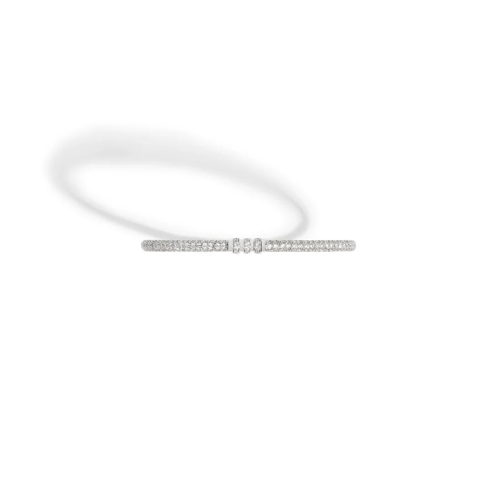 Bracelet Reptile - Diamants & Or blanc - Statement - Design Contemporain - Maison Caldeira