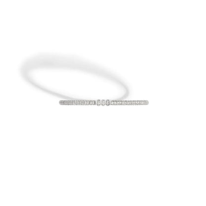 Bracelet Reptile - Diamants & Or blanc - Statement - Design Contemporain - Maison Caldeira