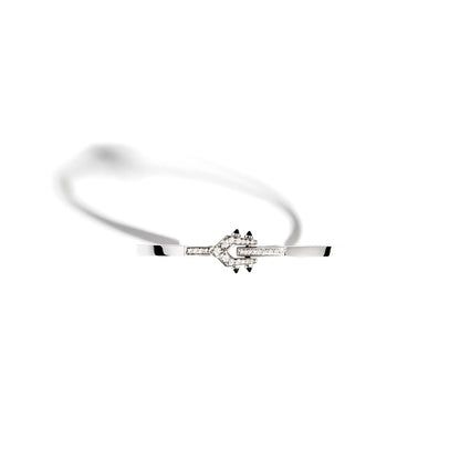 Bracelet Spike diamants - Argent et agates noires - Statement - Design Contemporain - Maison Caldeira