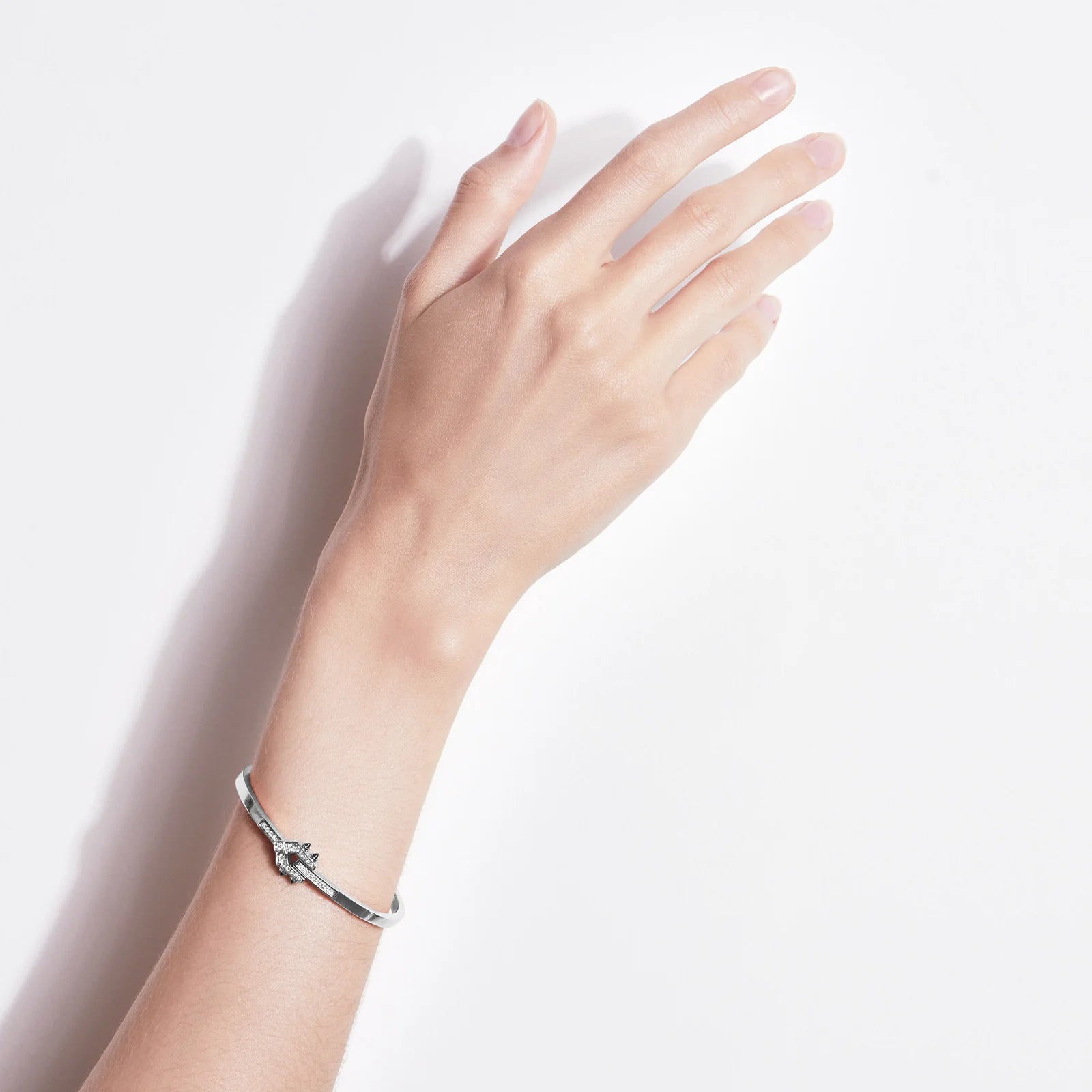 Bracelet Spike diamants - Argent et agates noires - Statement - Design Contemporain - Maison Caldeira