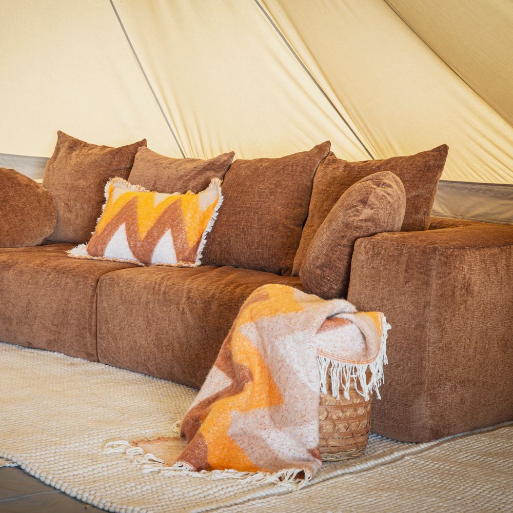 Canapé 4 places en velours cuivre URBAN FAMILY - Caldeira