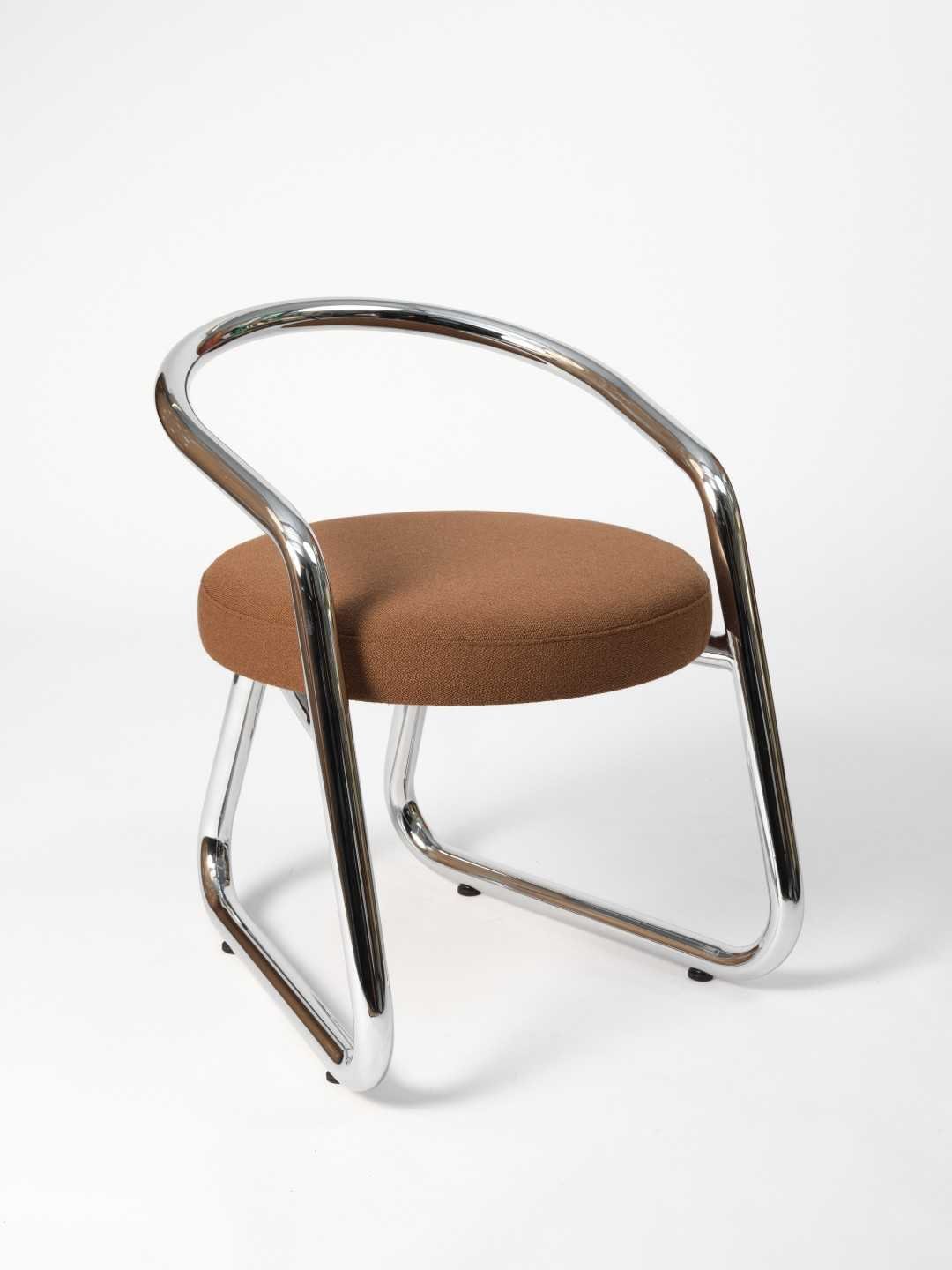 Chaise consul - Marron et Chrome - Axel Chay - Design Contemporain - Maison Caldeira