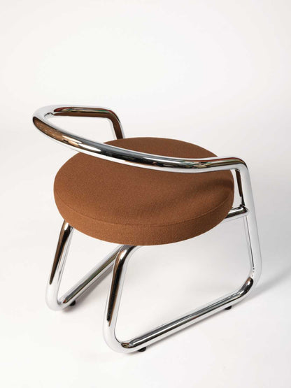 Chaise consul - Marron et Chrome - Axel Chay - Design Contemporain - Maison Caldeira