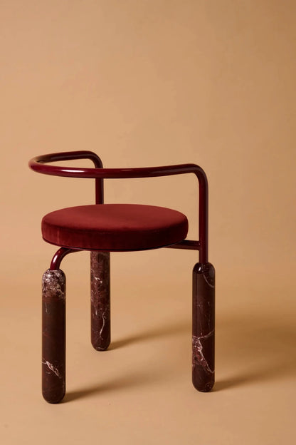 Chaise Malmousque Bordeaux – Michaël Koska | Maison Caldeira Mobilier Contemporain - Caldeira