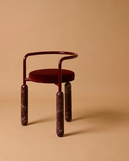 Chaise Malmousque Bordeaux – Michaël Koska | Maison Caldeira Mobilier Contemporain - Caldeira