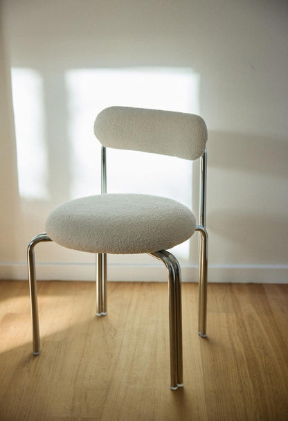 Chaise Violette - Acier Chromé - Maison Caldeira