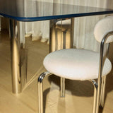 Chaise Violette - Acier Chromé - Maison Caldeira