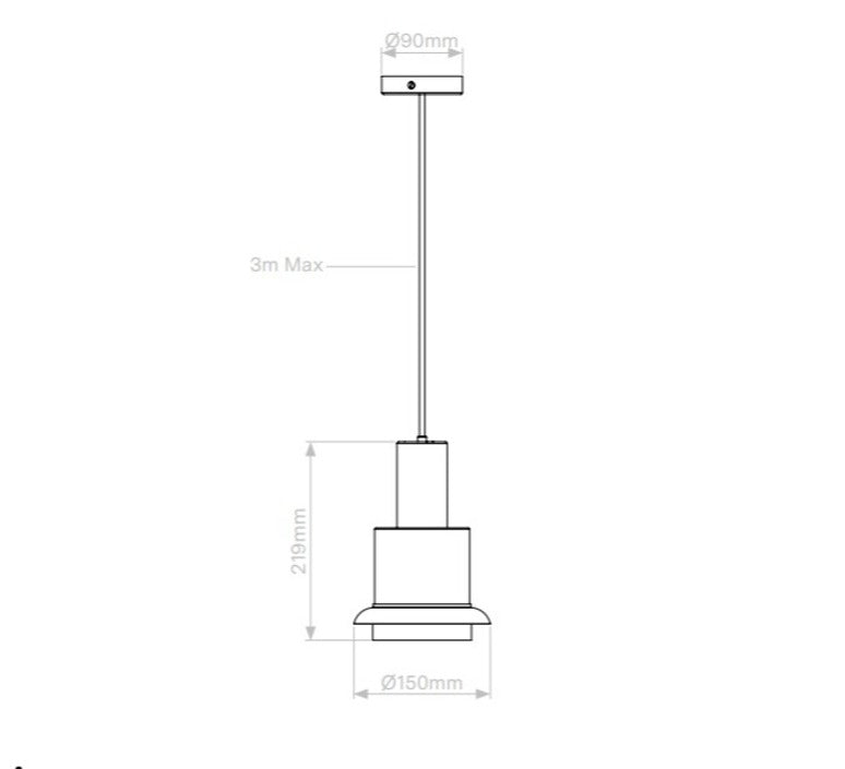Suspension 15 cm de diamètre- Chaumont-chrome-caldeira