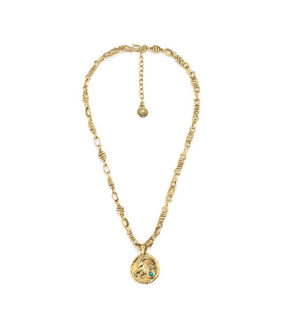 Collier Astro Capricorne – Goossens | Bijou Zodiac Doré et Turquoise Maison Caldeira - Caldeira