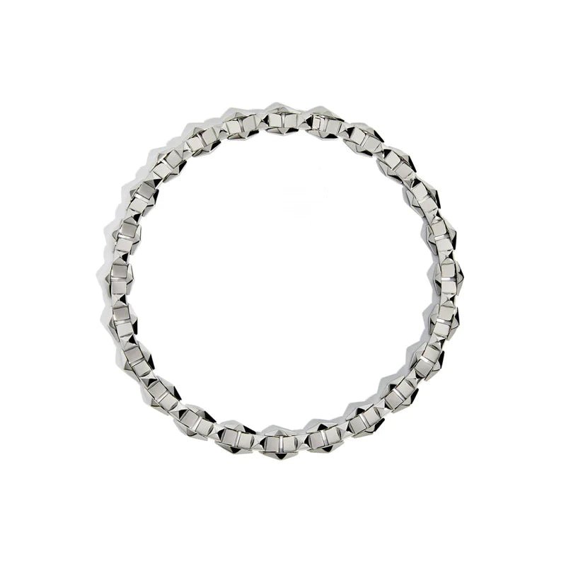 Collier Rockaway - 1 rang argent - Statement - Design Contemporain - Maison Caldeira