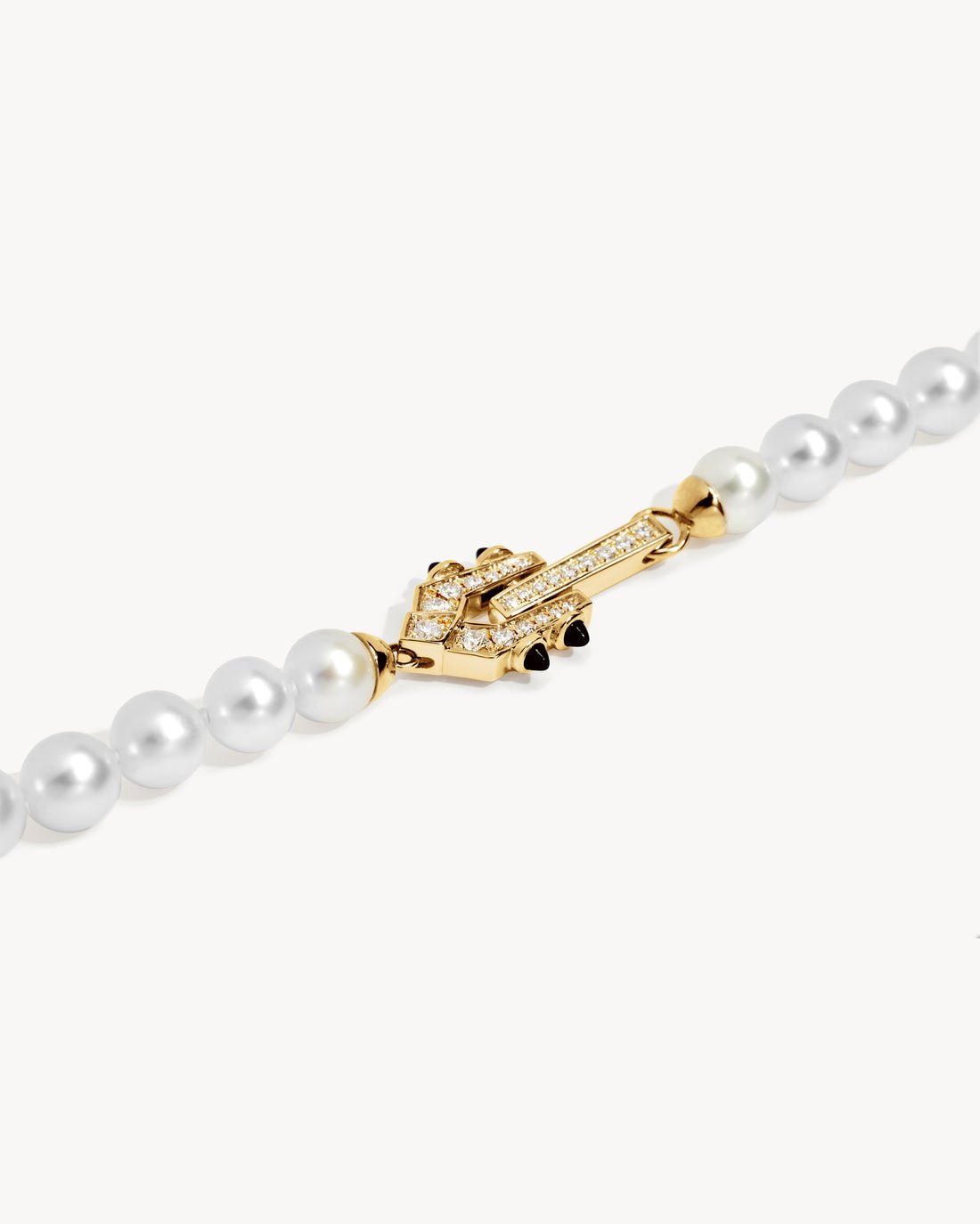 Collier Spike Or Jaune, Perles & Diamants - Maison Caldeira