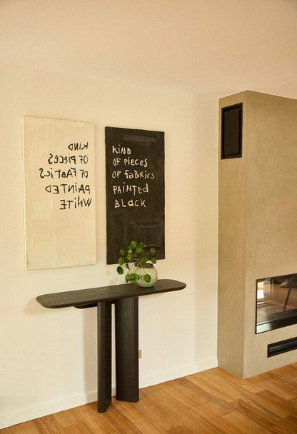 Console Lou - Frêne Lasuré Noir - Maison Caldeira