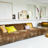 Coussin en velours rayé - Maison Caldeira