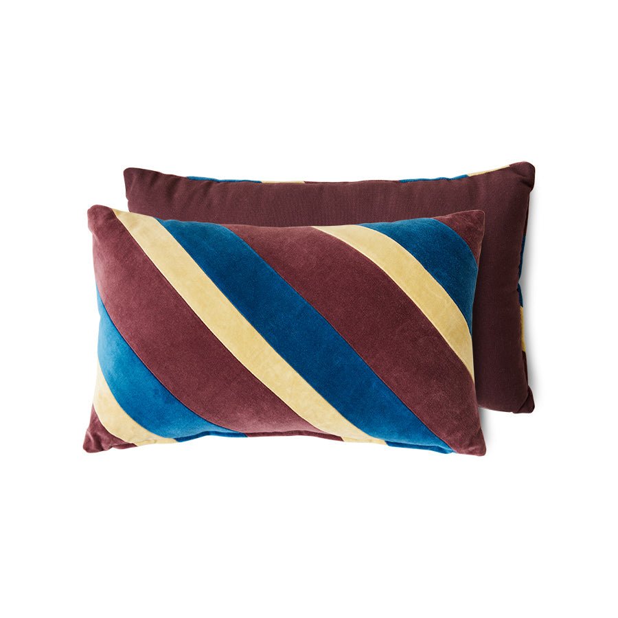 Coussin en velours rayé - Maison Caldeira