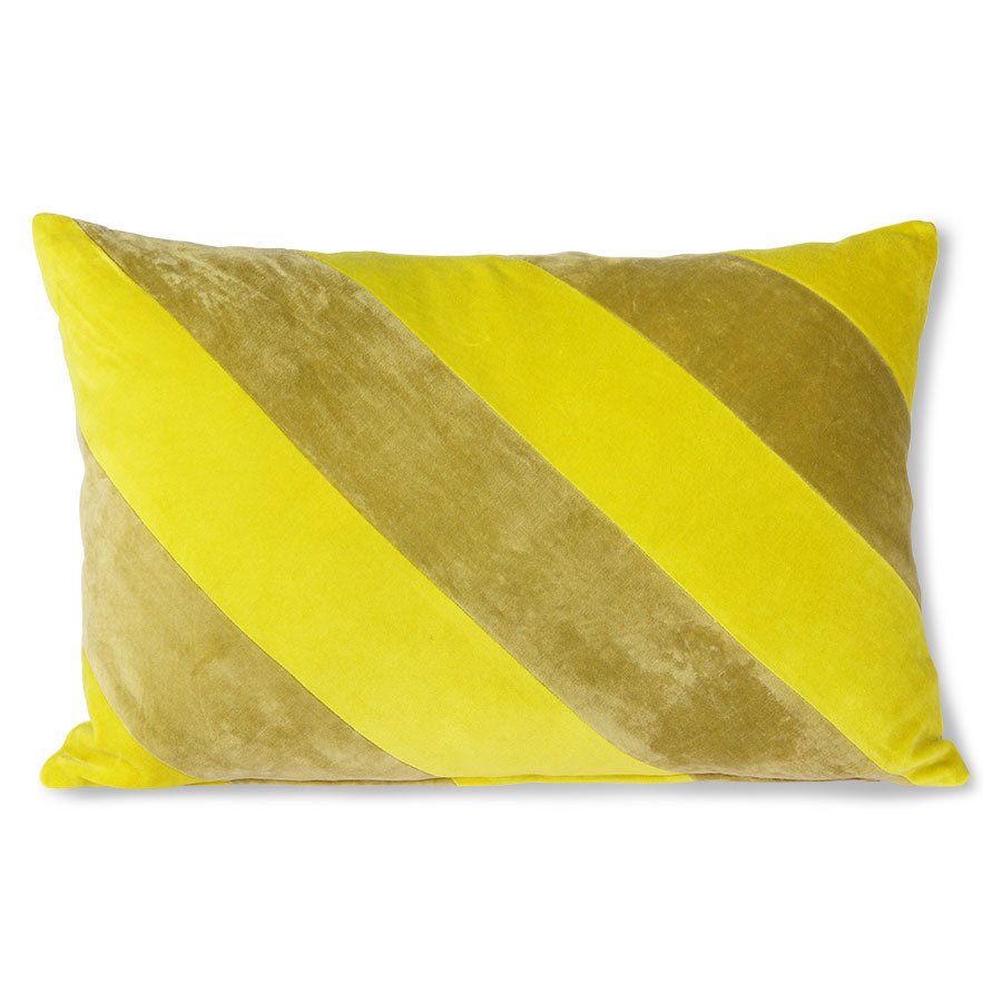 Coussin en velours rayé - Maison Caldeira