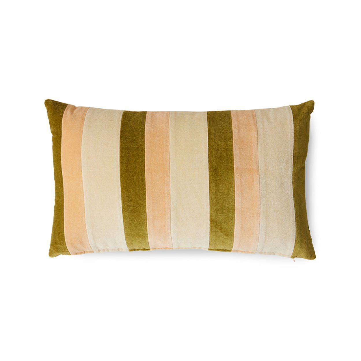 Coussin en velours rayé - Maison Caldeira
