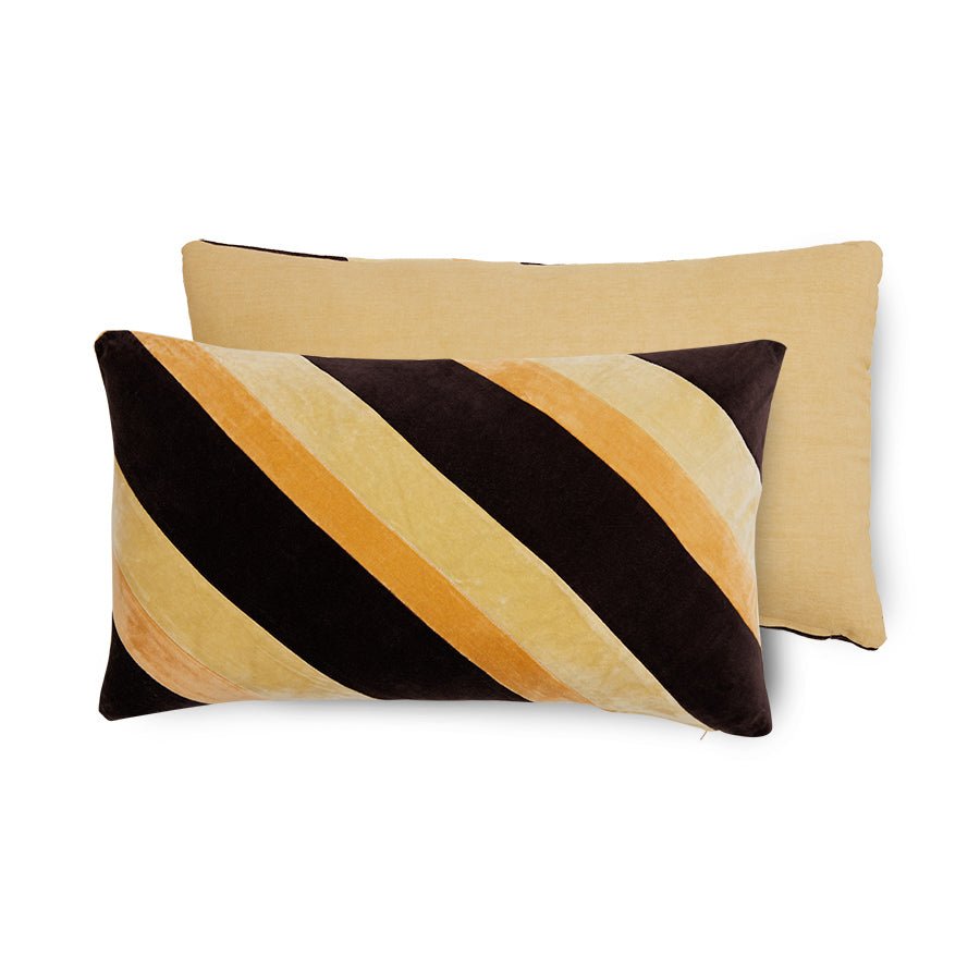 Coussin en velours rayé - Maison Caldeira