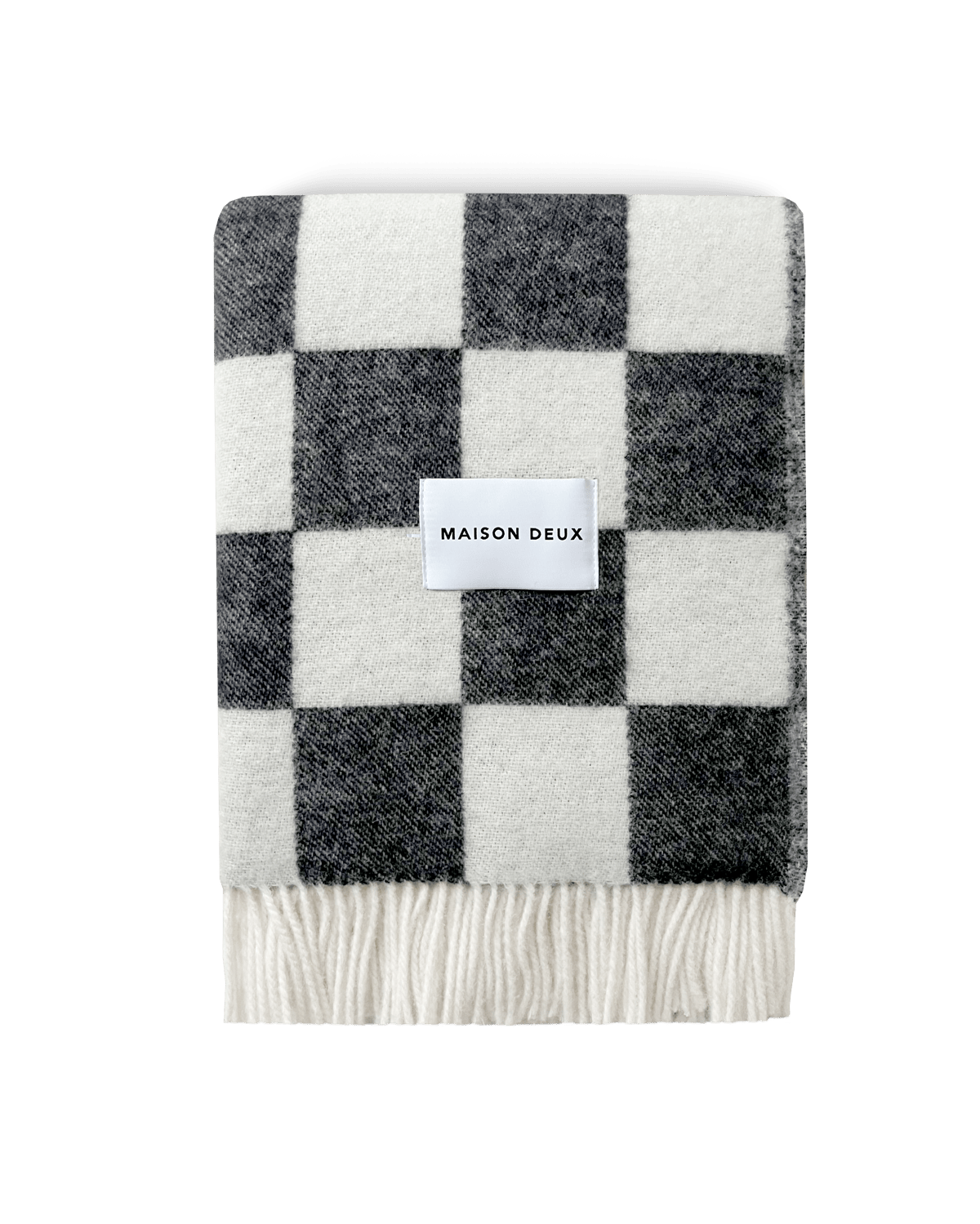 Couverture Damier Noir Blanc - Maison Caldeira