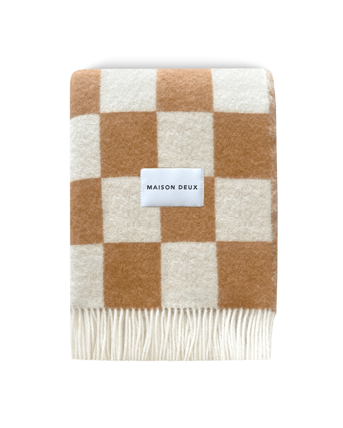 Couverture Damier Terra Blanc - Maison Caldeira