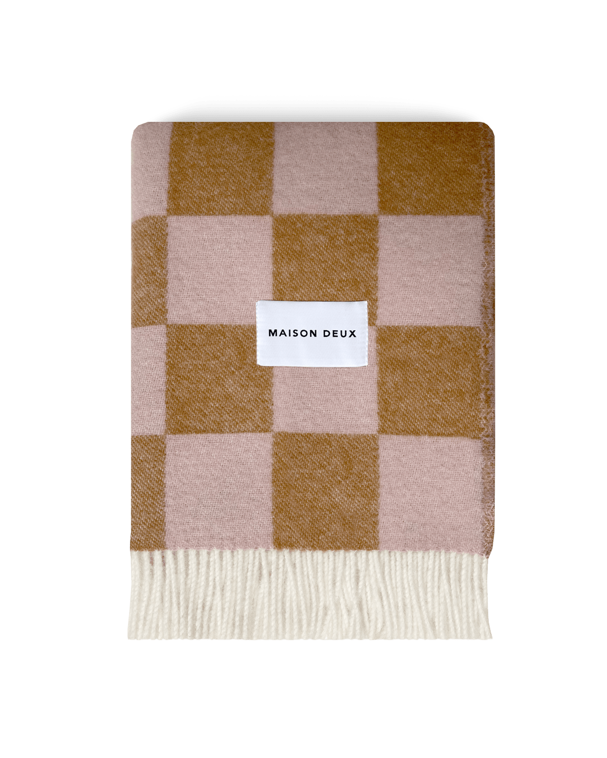 Couverture Damier Terra Rose - Maison Caldeira